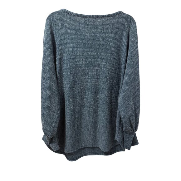 Max Studio Blue Textured Oversized Knit Sweater Top Sz 1X Top. NWT - Picture 11 of 12